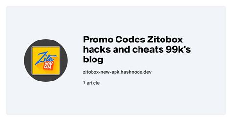 new zitobox codes